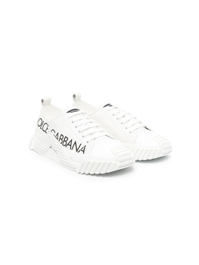 Dolce & Gabbana Teen Ns1 Logo-print Low-top Sneakers In White