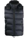 MOORER FEATHER-DOWN HOODED GILET