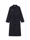 PANGAIA RECYCLED NYLON TRENCH COAT — BLACK L