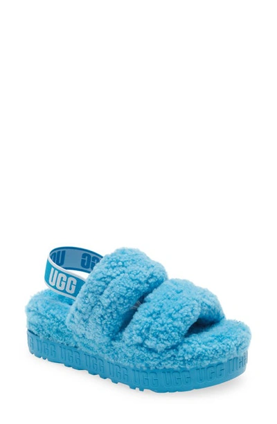 Ugg Oh Fluffita Genuine Shearling Slingback Sandal In Splash