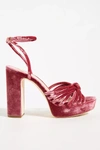 Loeffler Randall Rivka Knot Platform Sandals Tea Rose In Pink