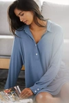 Eberjey Gisele The Boyfriend Sleepshirt In Blue