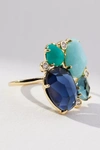 Anthropologie Stone Cluster Ring In Blue