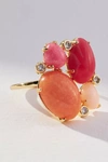 Anthropologie Stone Cluster Ring In Pink