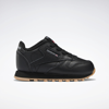 Reebok Unisex Classic Leather Shoes - Grade School In Core Black/core Black/ Rubber Gum-02
