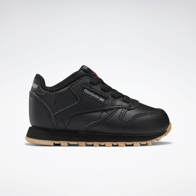 Reebok Unisex Classic Leather Shoes - Toddler In Black