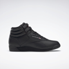 Reebok Freestyle Hi Quilted Leather High-top Sneakers In Black