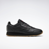 Reebok Unisex Classic Leather Shoes - Grade School In Core Black/core Black/ Rubber Gum-02
