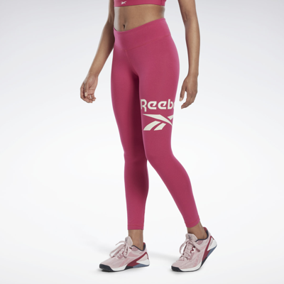 Reebok Identity Logo Leggings In Semi Proud Pink
