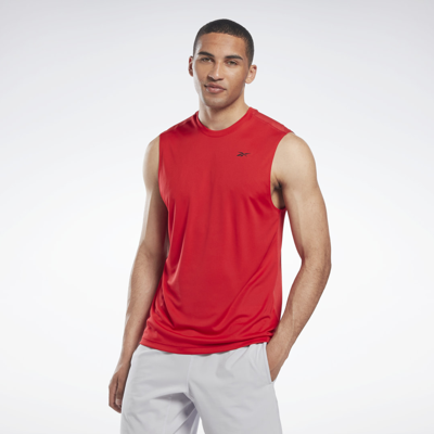 Reebok Workout Ready Sleeveless Tech T-shirt In Vector Red | ModeSens