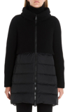 Herno Panelled Padded Coat In Nero
