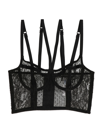 Dolce & Gabbana Plumetis Tulle Longline Bra In Black