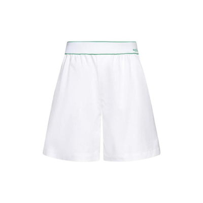 Bottega Veneta Mid Rise Stretched Bermuda Shorts In White