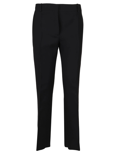 Valentino Pantalone Solid Crepe Couture In Black