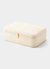 Aerin Abella Shagreen Small Jewelry Box In Cream