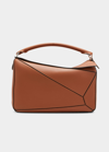 Loewe Men's Puzzle Large Leather Shoulder Bag In Tan
