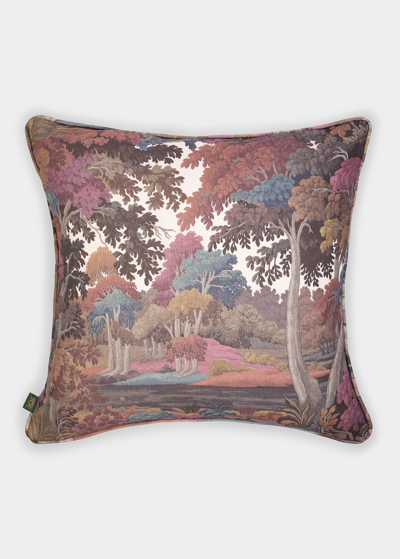 House Of Hackney Plantasia Large Cotton-linen Cushion In Multi-coloured