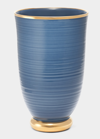 Aerin Large Ribbed Marion Tapered Ceramic Vase