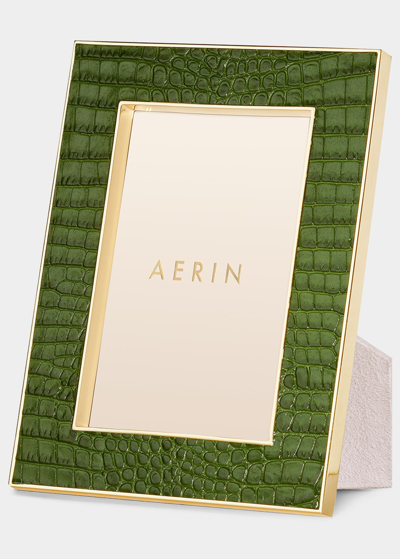 Aerin Classic Crocodile Leather Frame, 4x6