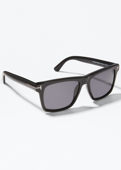 TOM FORD MEN'S BUCKLEY-02 SQUARE ACETATE SUNGLASSES