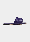 Bottega Veneta Rubber Lido Flat Sandals In Unicorn