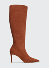 Stuart Weitzman Women's Stuart Knee High Zip Boots In Cappucino