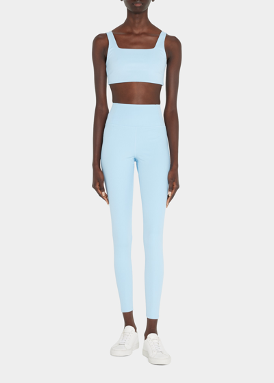 Girlfriend Collective Compressive Rib Tommy Sports Bra In Bluebell