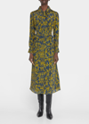 JASON WU FLORAL-PRINT PEPLUM SHIRTDRESS