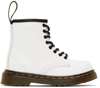 DR. MARTENS' BABY WHITE 1460 BOOTS