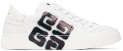 Givenchy Kids City Graffiti Sneakers In 10b White