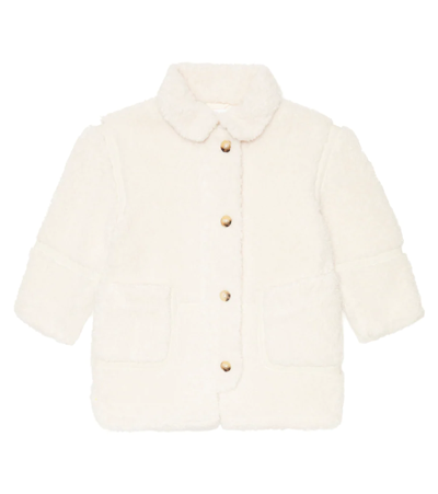 Chloé Kids' Faux Fur Coat In White