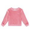 Paade Mode Velvet Sweatshirt In Copenhagen Pink
