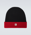 Kenzo Logo-patch Ribbed-knit Beanie In Black