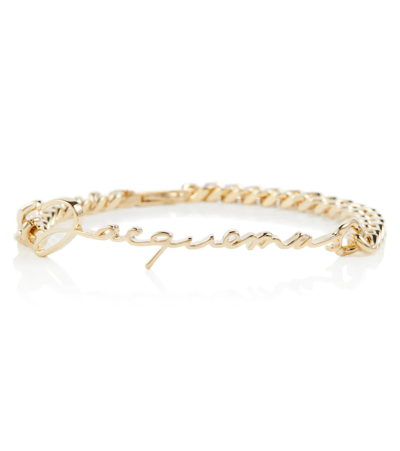 Jacquemus La Gourmette Logo Bracelet In Gold