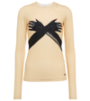 Loewe Neutral Hand Print Long-sleeved Top In Beige/black
