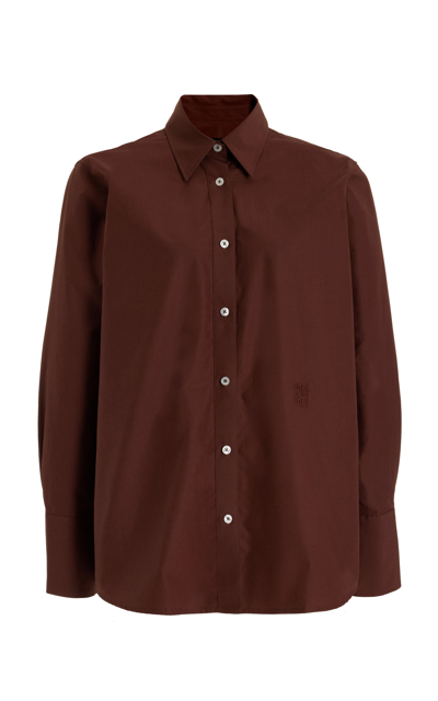 Yaitte Women's Puglia Classic Cotton Shirt In Brown,white