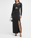 One33 Social Cut-out Crisscross Maxi Dress In Black