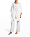 Neiman Marcus Open-front Cashmere Cape Shawl In Winter White