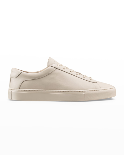 Koio Capri Tonal Leather Low-top Sneakers In Limestone