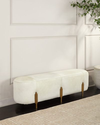 Arteriors Justin Hairhide Bench