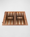 Manopoulos Natural Walnut Tree Trunk Backgammon Set