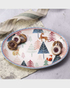 FITZ AND FLOYD 14" COTTAGE CHRISTMAS PLATTER, MEDIUM