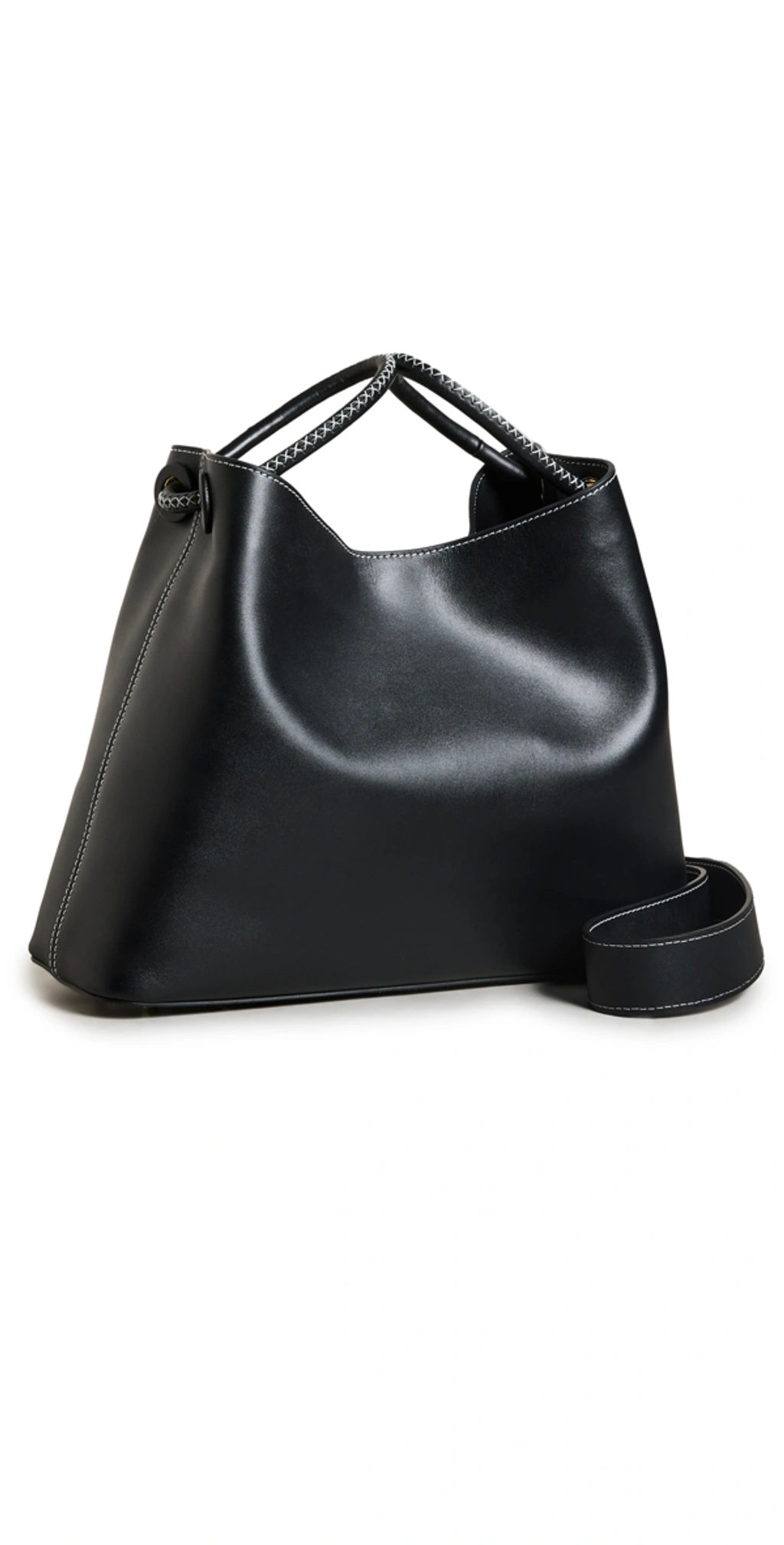 Le Bateau Pebbled Leather Black - French Bags for Women - Elleme 