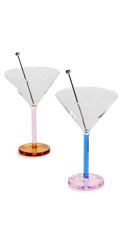 Sophie Lou Jacobsen Multicolor Piano Cocktail Glass Set, 3.5 oz In Bluenote