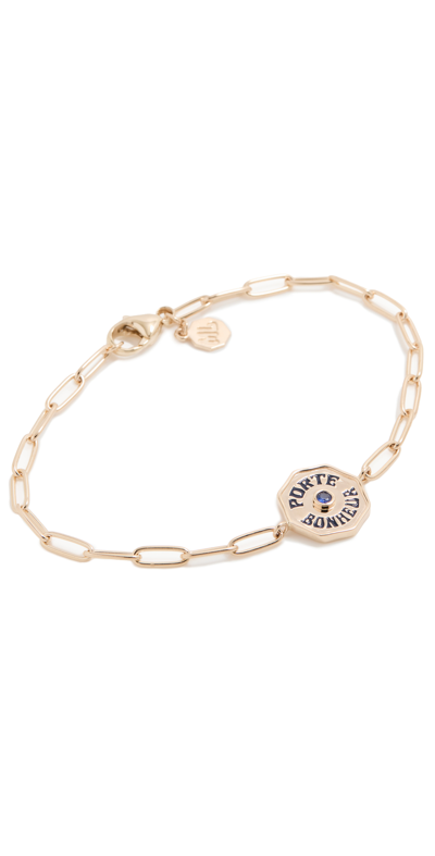 Marlo Laz 14k Petite Pb Bracelet In Tanzanite