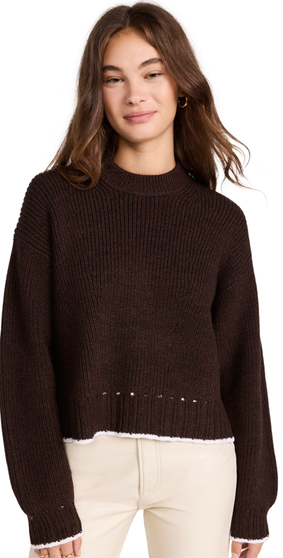 Proenza Schouler White Label Cashfeel Cutout Sweater In Braun
