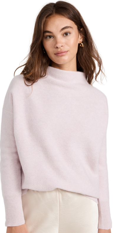 Vince Funnel Neck Cashmere Jumper In H Pale Iris