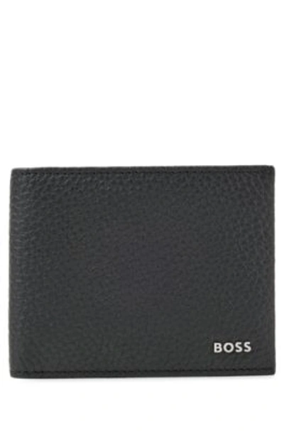 Hugo Boss Boss Crosstown-trifold Leather Wallet Black  Man