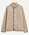 Ymc You Must Create Beach Shearling Single-breasted Jacket In Beige Marl
