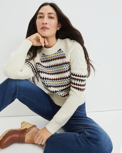 Veronica Beard Jimena Merino Wool-jacquard Jumper In White